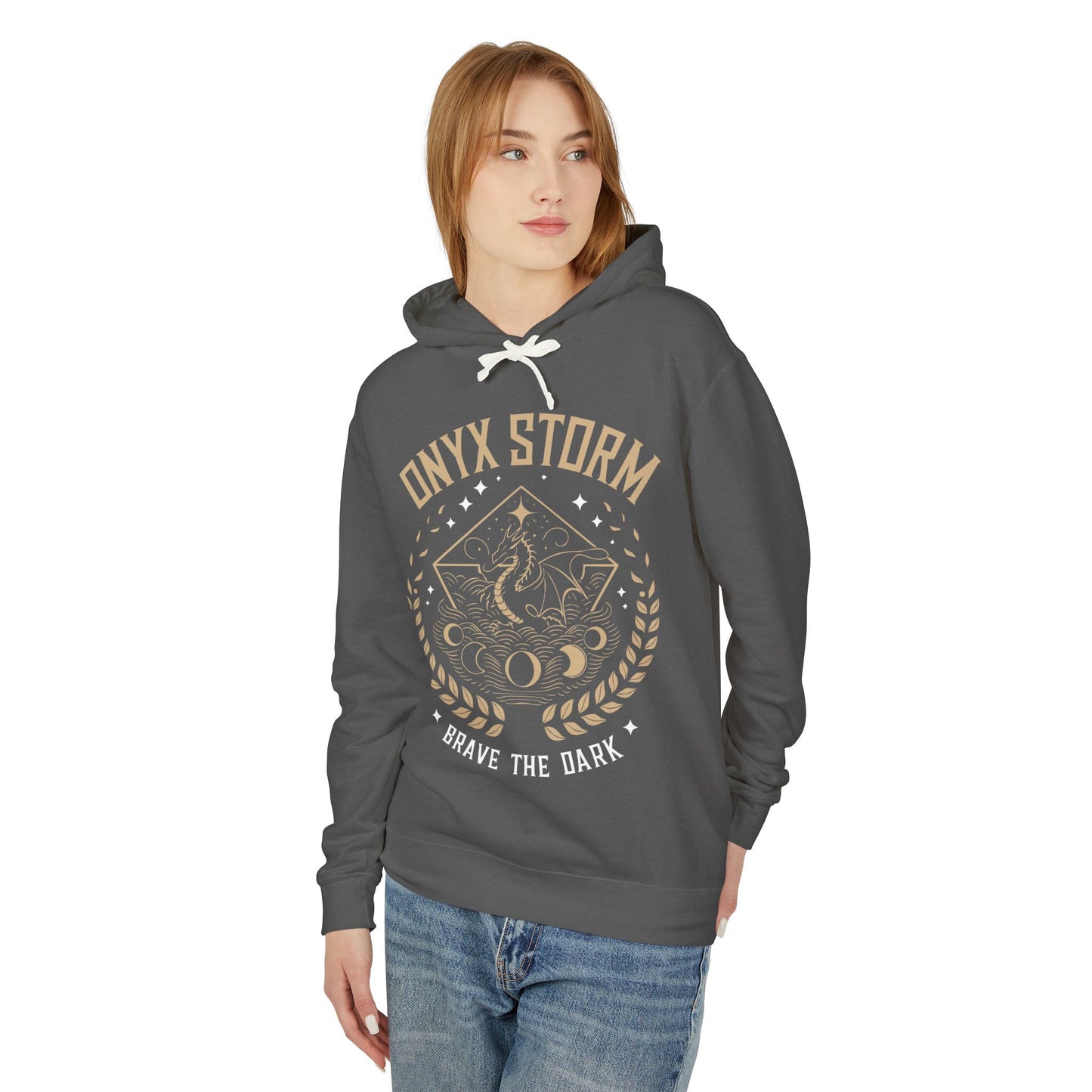 Brave the Dark Unisex Lightweight Hooded Sweatshirt