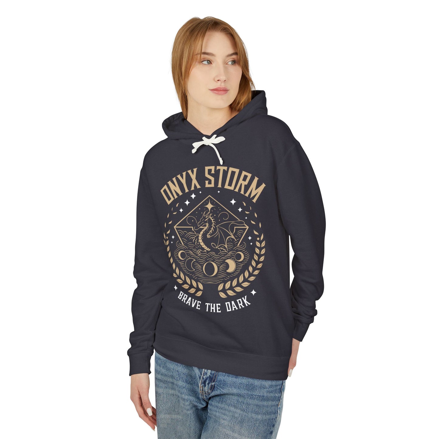 Brave the Dark Unisex Lightweight Hooded Sweatshirt